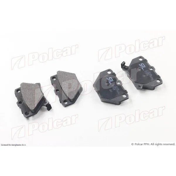 Kočione pločice TOYOTA CELICA (T23), 99-05; COROLLA (E12), 02-07; COROLLA VERSO (E12J), 01-04; PRIUS (NHW10/NHW11), 97-03; YARIS (XP10), 99-06; YARIS VERSO (N 