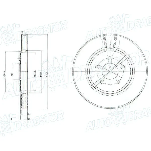 Kočioni diskovi CHRYSLER SEBRING (JR), 00-07; SEBRING COUPE (JA/JX), 95-00; 