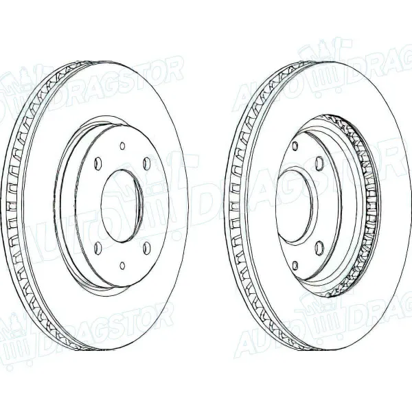 Kočioni diskovi MITSUBISHI GALANT (EA0), 96-03; LANCER (CS), 00-07; 