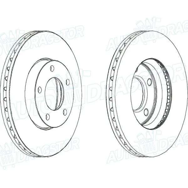 Kočioni diskovi MAZDA 3 (BK), 03-09; 3 (BL), 09-13; 5 (CR), 05-10; 5 (CW), 10-; 