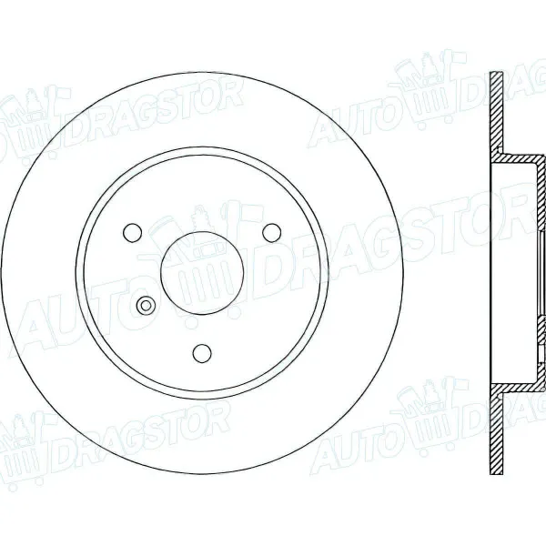 Kočioni diskovi SMART FORTWO (W451), 07-14; 