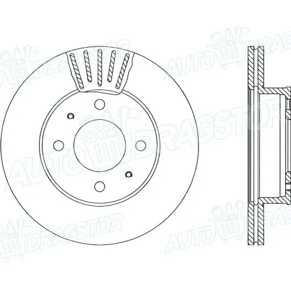 Kočioni diskovi HYUNDAI ACCENT (LC), 00-06; ACCENT (X-3), 94-00; 