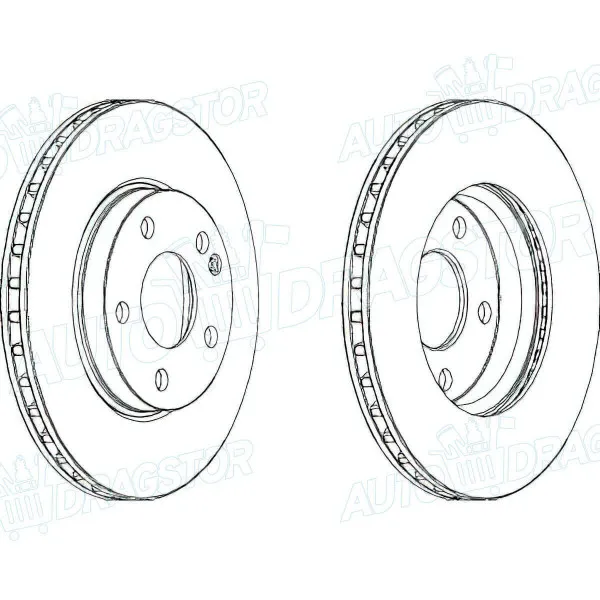Kočioni diskovi MERCEDES A-KLASSE (W169), 04-12; B-KLASSE (W245), 05-11; 