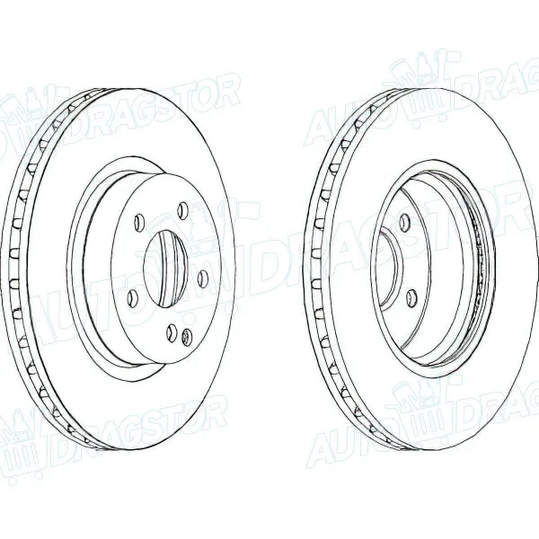 Kočioni diskovi MERCEDES CLS-KLASSE (C219), 04-10; E-KLASSE (W211), 02-09; 