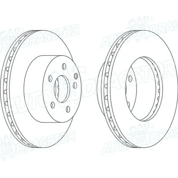 Kočioni diskovi TOYOTA AURIS (E15), 07-12; COROLLA (E14/E15), 07-13; 