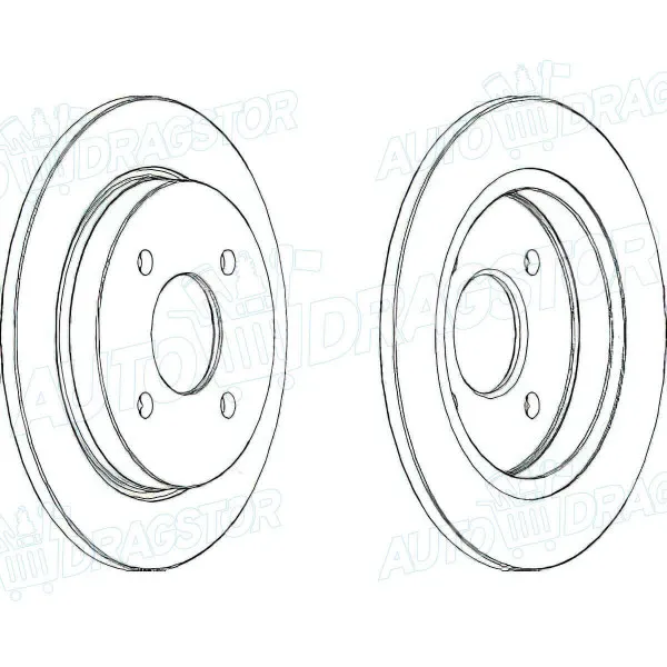 Kočioni diskovi FORD FIESTA (JHS), 02-08; FOCUS (DAW/DBW/DNW/DFW), 98-07; SCORPIO (GFR/GGR/GNR), 94-99; SIERRA (GBC/BNC), 82-87; SIERRA (GBC/GBG/GB4/BNG), 87-9 