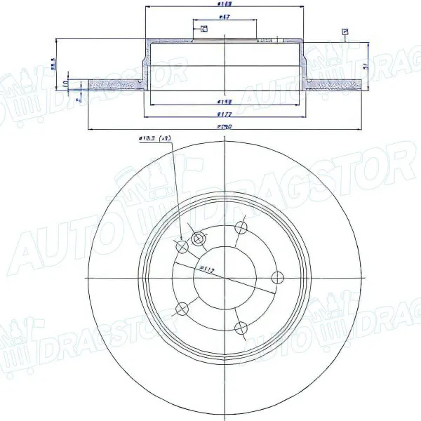 Kočioni diskovi MERCEDES C-KLASSE (W203), 00-07; CLC-KLASSE (CL203), 08-11; CLK-KLASSE (C208), 97-03; CLK-KLASSE (C209), 02-10; E-KLASSE (W210), 95-03; SLK-KLA 
