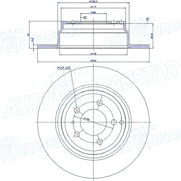 Kočioni diskovi VOLVO 800 (LS/LW), 91-97; C70, 97-06; S70 (LS), 97-00; V70 (LW), 97-00; 