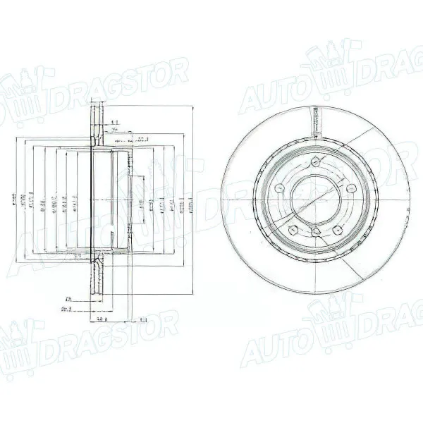 Kočioni diskovi BMW 1 (E81/E82/E87/E88), 04-13; 3 (E90/91/92/93), 04-13; 3 (F30/F31/F80), 12-19; 