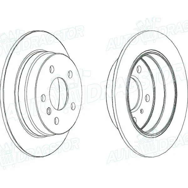 Kočioni diskovi MERCEDES A-KLASSE (W169), 04-12; B-KLASSE (W245), 05-11; 