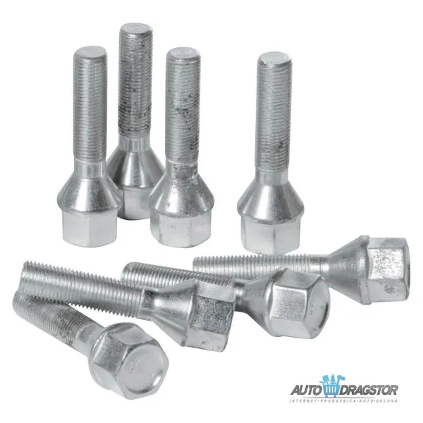 SET 2 DISTANCERA I 8 ŠRAFOVA ZA VOLKSWAGEN/ŠKODA SA 4 RUPE 12MM M12 4x100x57.1 