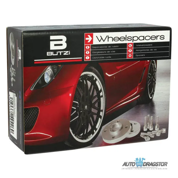 SET 2 DISTANCERA I 8 ŠRAFOVA ZA VOLKSWAGEN/ŠKODA SA 4 RUPE 12MM M12 4x100x57.1 