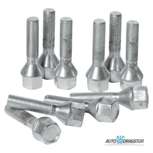 SET 2 DISTANCERA I 8 ŠRAFOVA ZA AUDI,VOLKSWAGEN/SEAT/ŠKODA SA 5 RUPA 12MM M14 5x112x57.1 