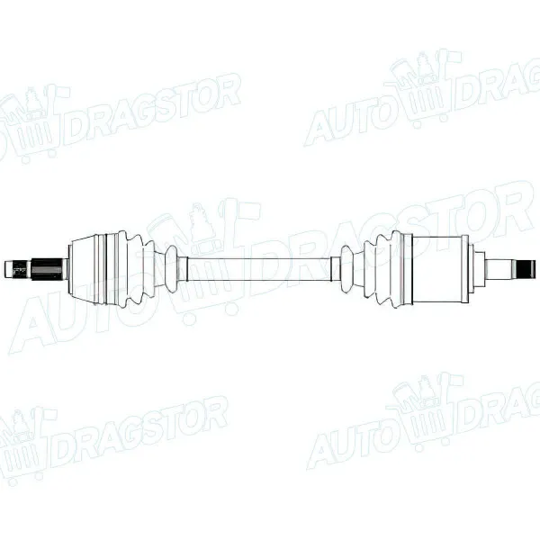 Poluosovina FIAT STILO (192), 01-07; 