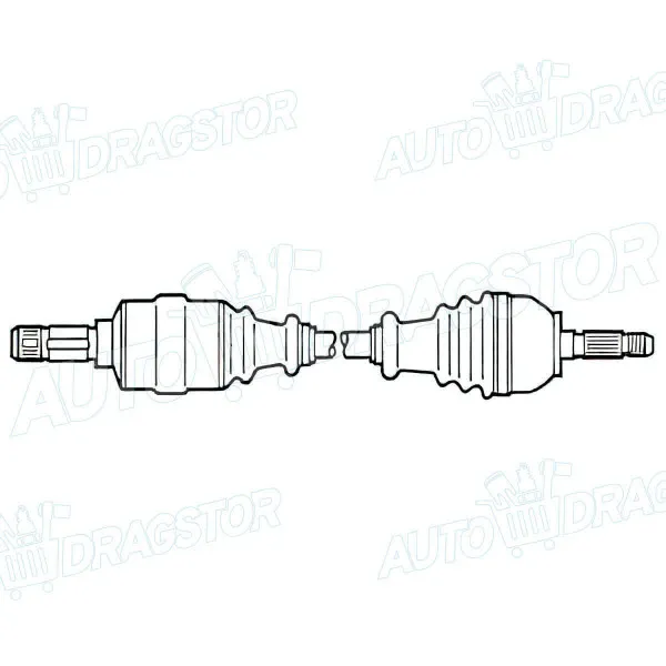 Poluosovina MERCEDES A-KLASSE (W168), 97-04; VANEO (W414), 02-05; 