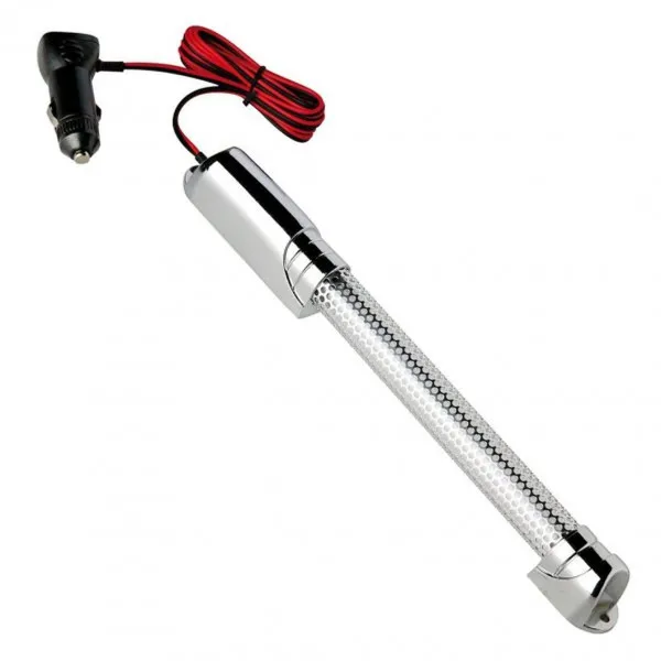 NEONSKA LAMPA NA AUTO UPALJAC 12V SA ALUMINIJUMSKOM ZAŠTITNOM REŠETKOM PLAVO SVETLO 