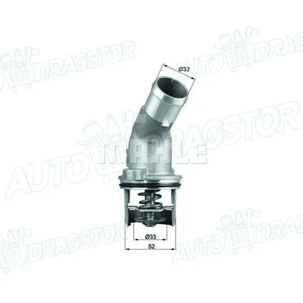 Termostat AUDI A4 (B6/8E/8H), 00-04; A4 (B7/8E/8H), 04-07; A6 (C5/4B), 97-04; A6 /ALLROAD(C6/4F), 04-10; A8 (D3/4E), 03-10; 