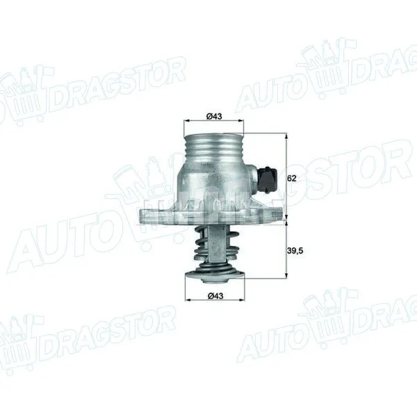 Termostat BMW 5 (E39), 96-04; 7 (E38), 94-01; 