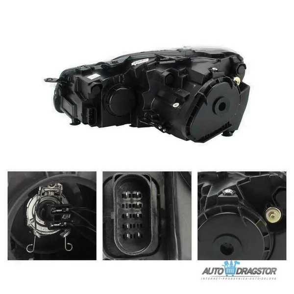 VW GOLF 6 2008-2012 FAROVI ZATAMLJENI SA MOTOROM ZA PODEŠAVANJE FAROVA -SET 2KOM 