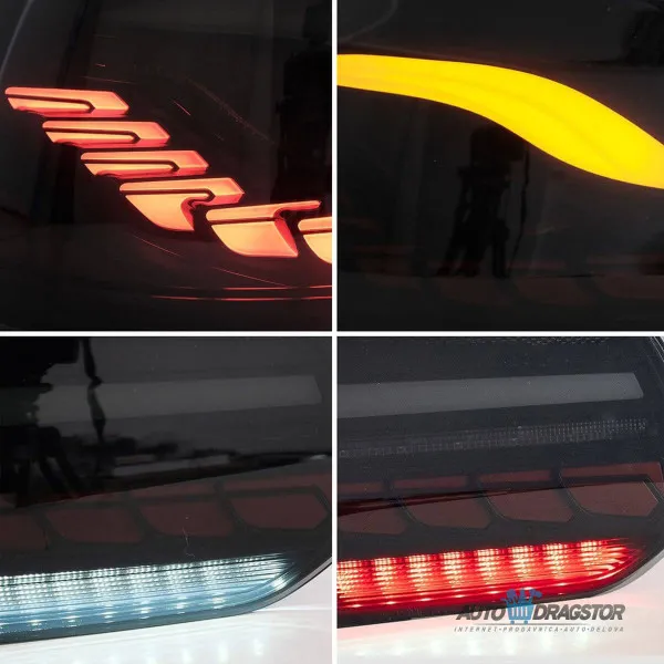 VW GOLF 6 2008-2012 ŠTOP LAMPA LED ZATAMLJENA SA DINAMIČKIM MIGAVCEM-SET 4KOM 