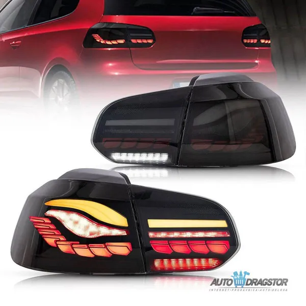 VW GOLF 6 2008-2012 ŠTOP LAMPA LED ZATAMLJENA SA DINAMIČKIM MIGAVCEM-SET 4KOM 