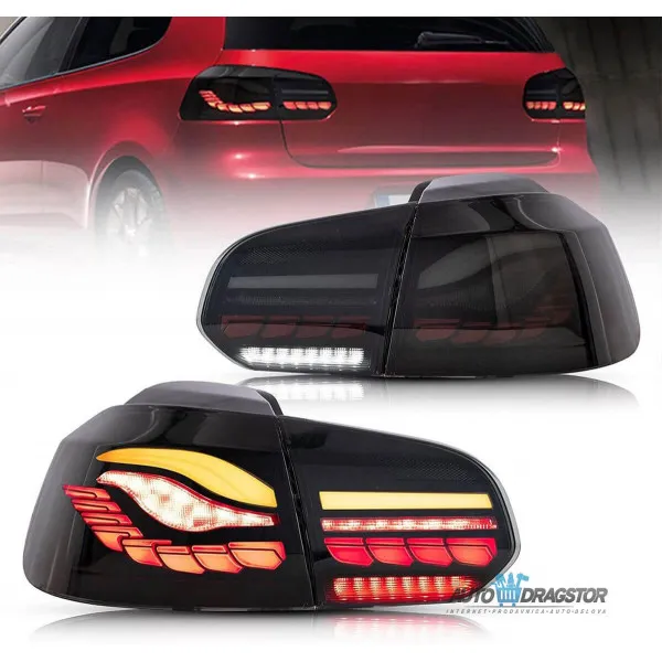 VW GOLF 6 2008-2012 ŠTOP LAMPA LED ZATAMLJENA SA DINAMIČKIM MIGAVCEM-SET 4KOM 