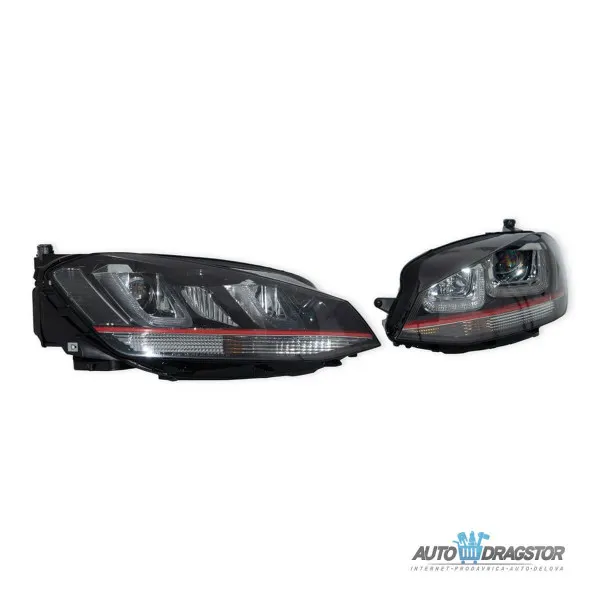 VW GOLF 7 2012-2017 FAROVI ZATAMLJENI SA CRVENOM LINIJOM-SET 2 KOM 