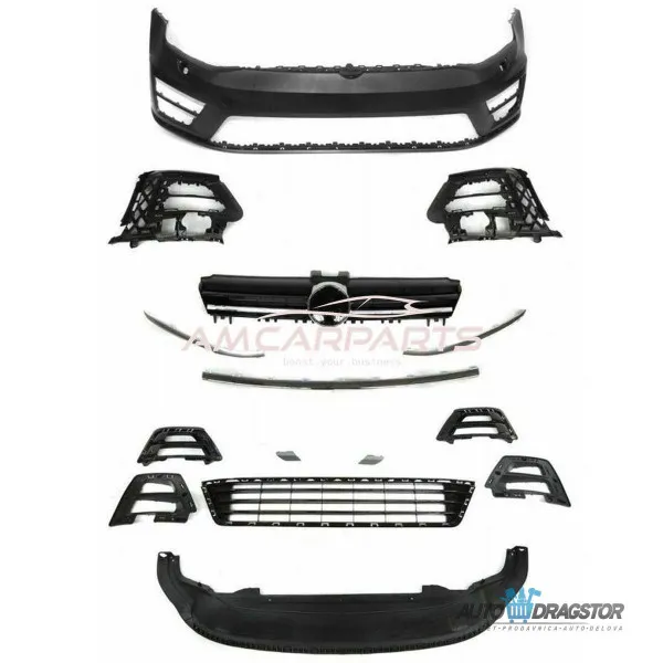 VW GOLF 7 2012-2017 PREDNJI BRANIK KOMPLETAN R-LINE BEZ MAGLENKI 