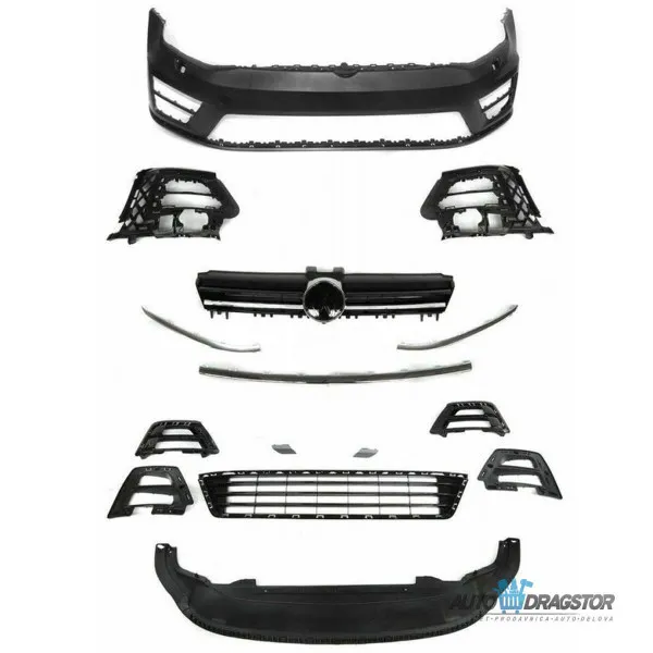 VW GOLF 7 2012-2017 PREDNJI BRANIK KOMPLETAN R-LINE BEZ MAGLENKI 