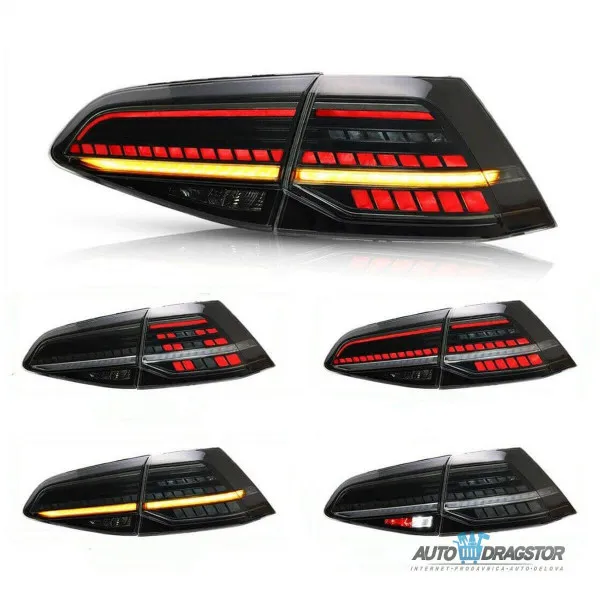 VW GOLF 7 2008-2012 ZATAMLJENE DINAMICKE ŠTOP LAMPE R-OPTIK SET-4KOM 