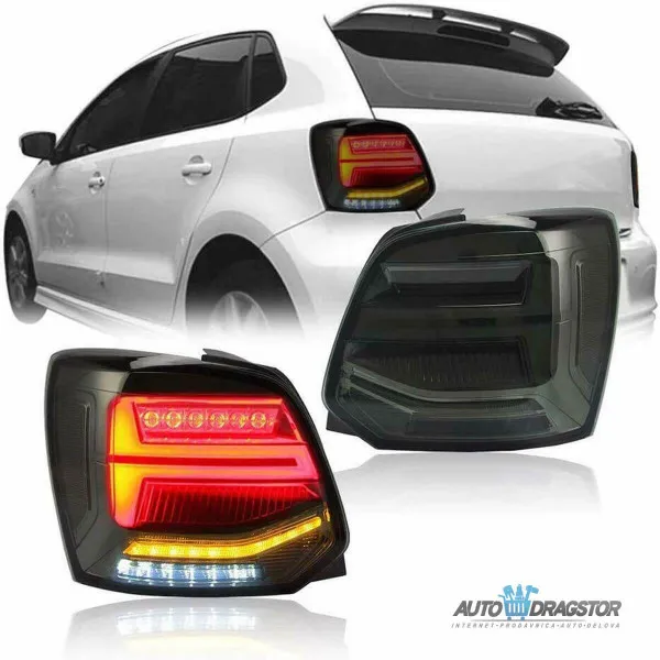 VW POLO (6R,6C) ZATAMLJENE ŠTOP LAMPE SA DINAMIČKIM MIGAVCEM-SET 2 KOM 