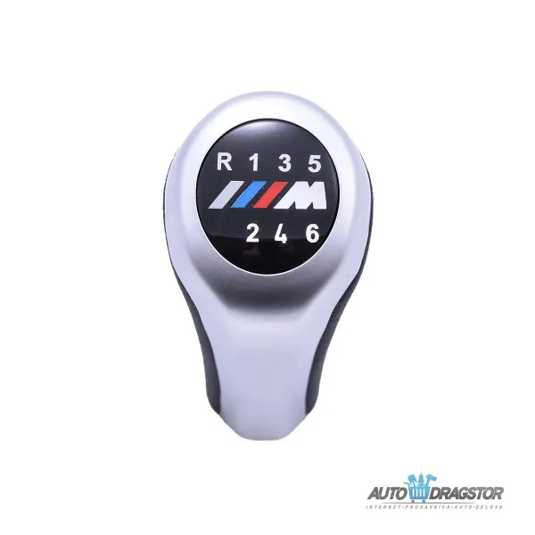BMW RUČICA MENJAČA SA 6 BRZINA SA M LOGOM SILVER MAT/HROM 