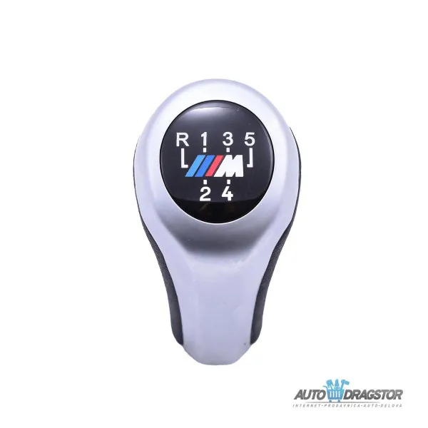 BMW RUČICA MENJAČA SA 5 BRZINA SA M LOGOM SILVER MAT/HROM 