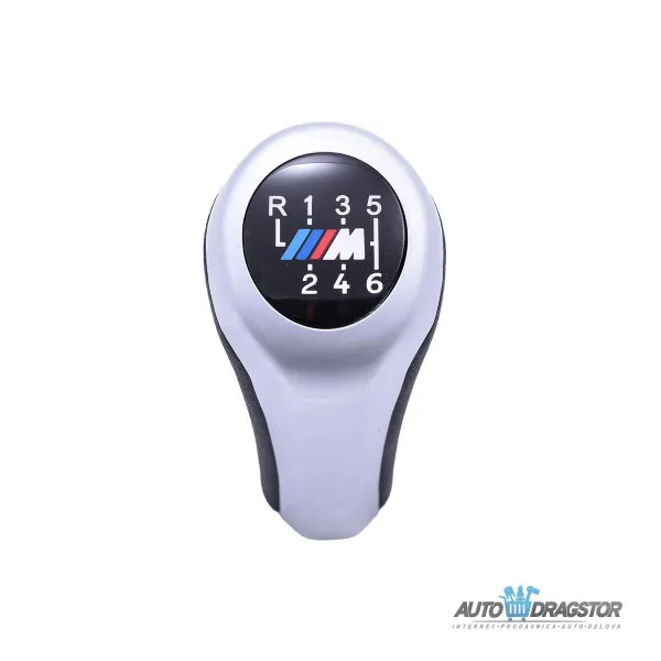 BMW RUČICA MENJAČA SA 6 BRZINA SA M LOGOM SILVER MAT/HROM 