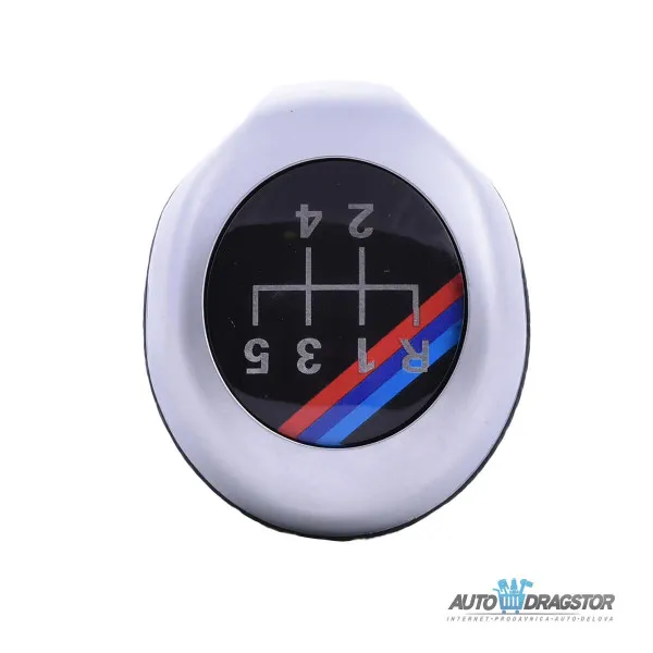 BMW RUČICA MENJAČA SA 5 BRZINA SA M LOGOM SILVER MAT/HROM 