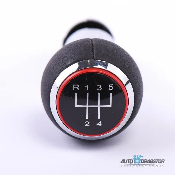 AUDI A3 2003-2012 RUČICA MENJAČA KOZNA 5 brzina CRVENI KRUG 