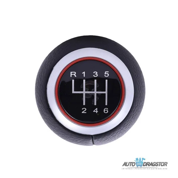 AUDI RUČICA MENJAČA 6 BRZINA SA CRVENIM KRUGOM KOŽNA 