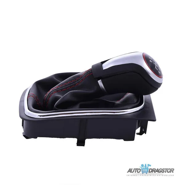 VOLKSWAGEN GOLF 5/GOLF 5/GOLF 5 PLUS/JETTA 2006-2012 RUČICA MENJAČA SA KOŽICOM 5 BRZINA I CRVENIM KR 