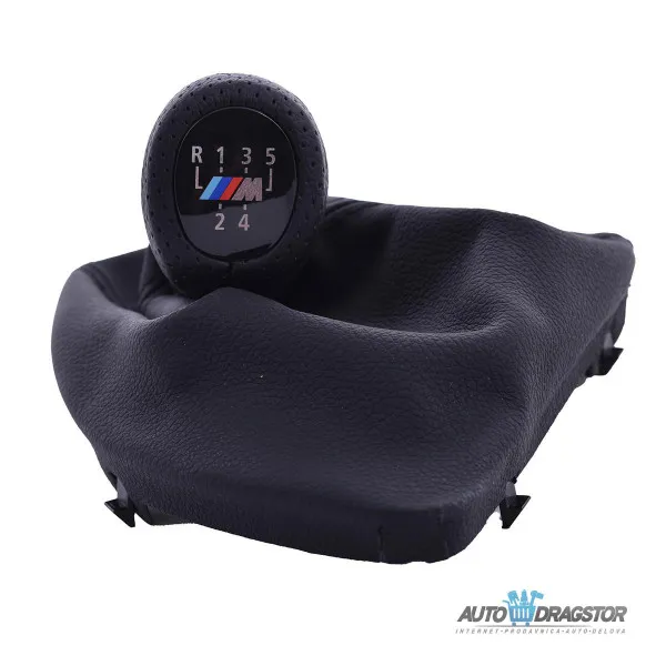 BMW 1 E81/E82/E87/E88 RUČICA MENJAČA SA KOŽOM 5 BRZINA I M LOGOOM 