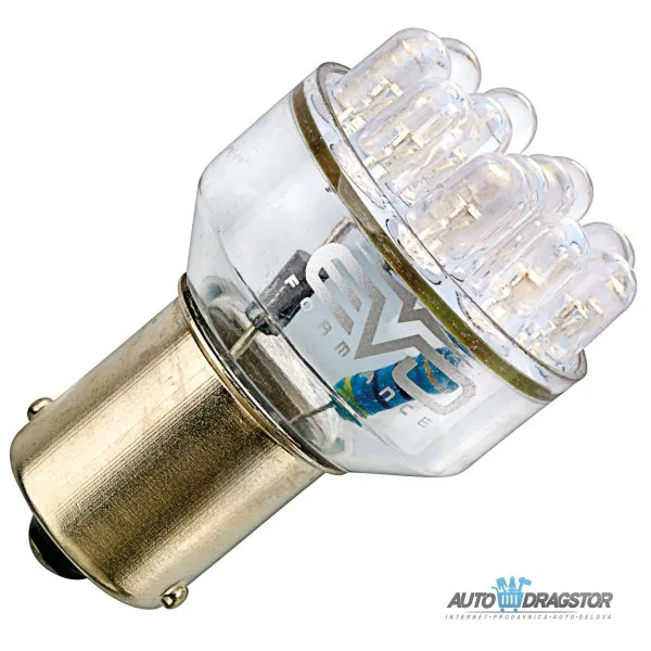 SIJALICA 12V P21W/R5/R10W BA15S 1156 LED 2KOM BELA 