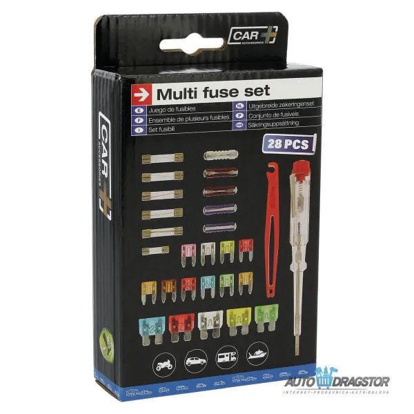 OSIGURAČI SET (SET OSIGURAČA/ALAT ZA VAĐENJE/GLINERICA)  SET SADRŽI 28KOM 