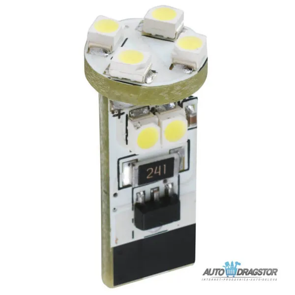 SIJALICA 12V T10 5W 2.1X9.5D LED 8SMD 2KOM 