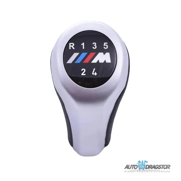 BMW RUČICA MENJAČA SA 5 BRZINA SA M LOGOM SILVER MAT/HROM 